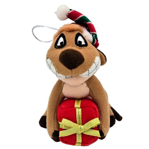 Timon Disney Christmas Ornament Holiday Plush Toy Star Silver 2002 The Lion King - Picture 1 of 8